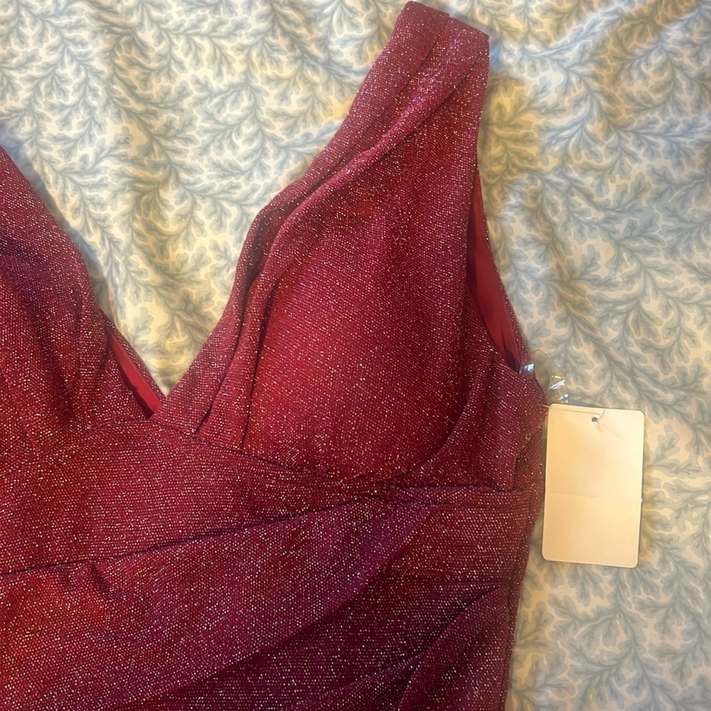 NWT Maroon Sparkly Bodycon Dress 🎡🎈🪅